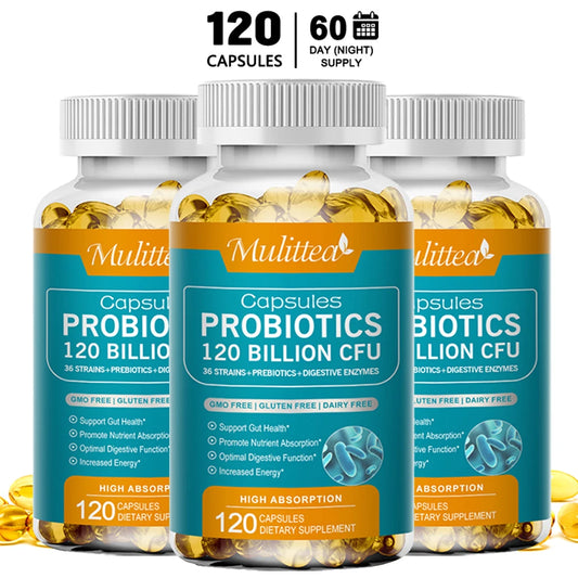 Mulitea Probiotic Complex: 12 Billion Colony Units - Vegetarian Capsules, Non-GMO