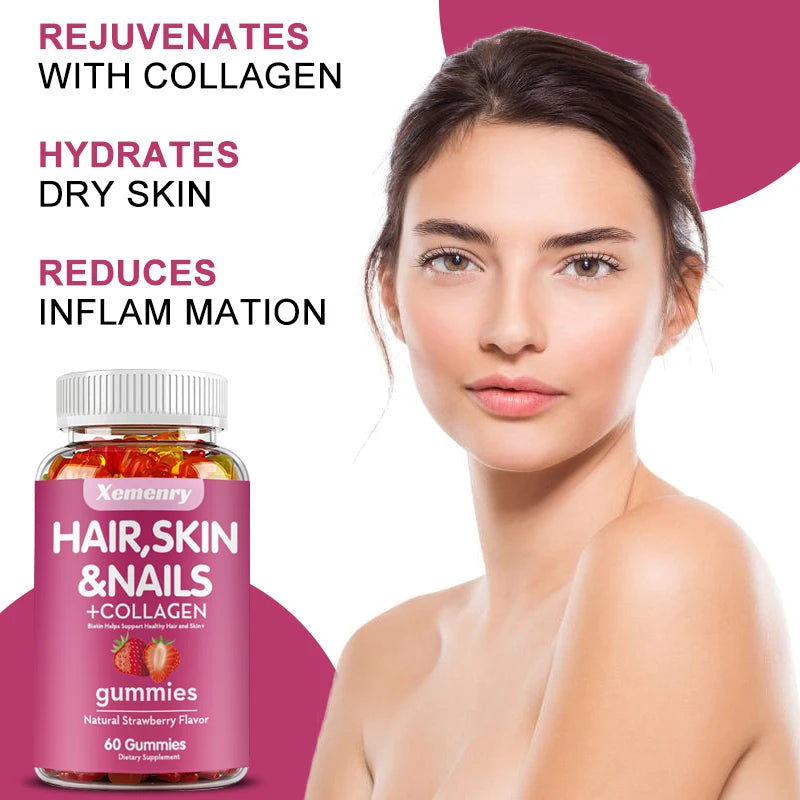 Hair, Skin & Nail Gummies: High Potency Biotin Formula