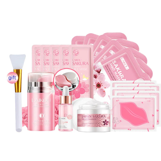 Sakura Whitening Cream & 24K Serum Skincare Set: Complete Facial Care Kit