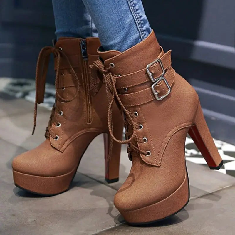 BLXQPYT Mujer Fashion Ankle Boots: Sexy High Heels for Women, Sizes 33-47