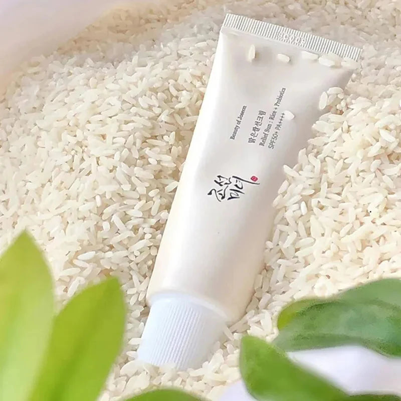 Korean Beauty Face Cream: 50ml Rice Probiotic Sunscreen Lotion - Firming, Hydrating, SPF5