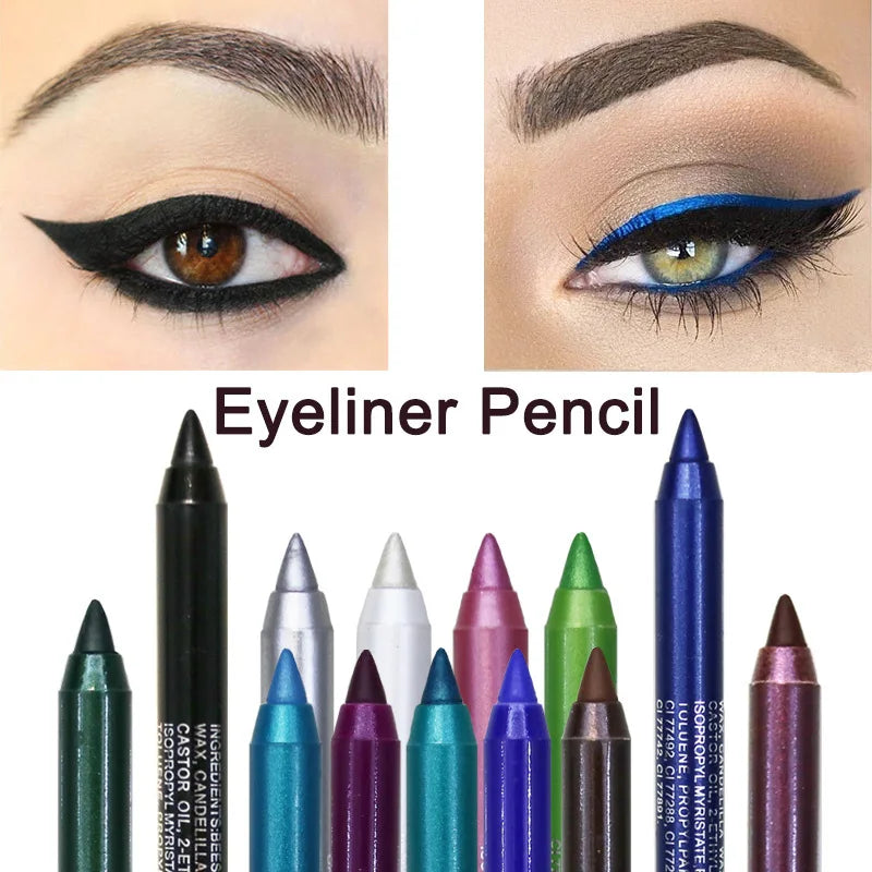 Long-lasting Waterproof Eyeliner Pencil: No Smudging, Vibrant Pigments