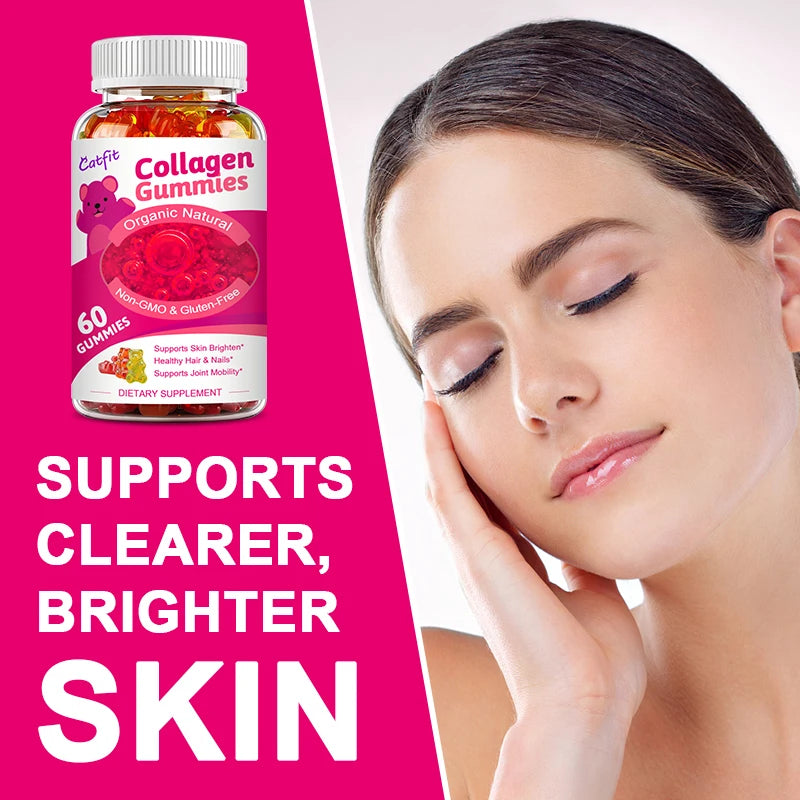 Catfit Collagen Gummies: Hair, Skin, Nail, Bone, Joint Support Supplement