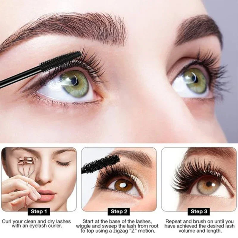 4D Silk Fiber Lash Curling Mascara: Waterproof, Thickening Black Mascara