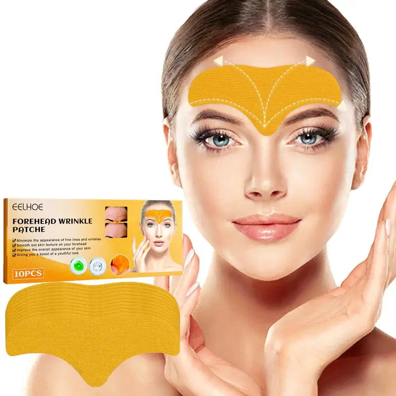 10pcs Anti-Wrinkle Forehead Line Removal Gel Patch: Firming Mask for Frown Lines