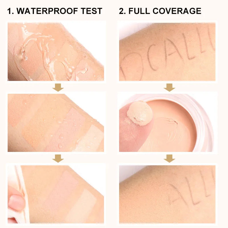 Full Coverage Liquid Foundation: Oil-Controlled, Waterproof, Moisturizing Base