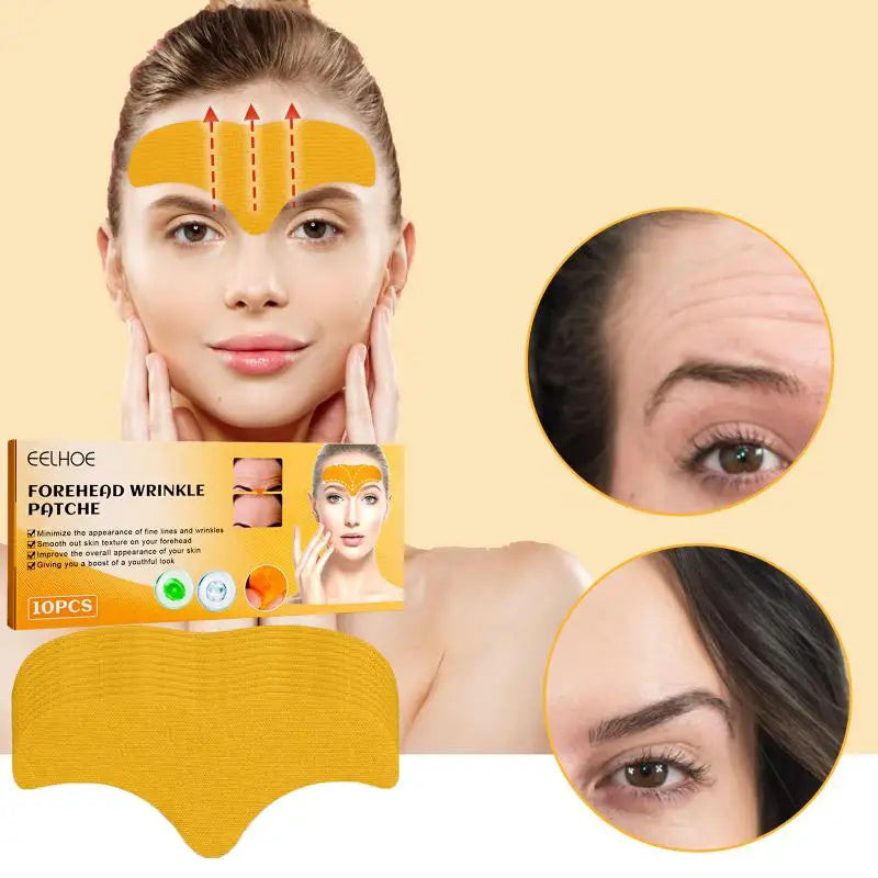 10pcs Anti-Wrinkle Forehead Line Removal Gel Patch: Firming Mask for Frown Lines