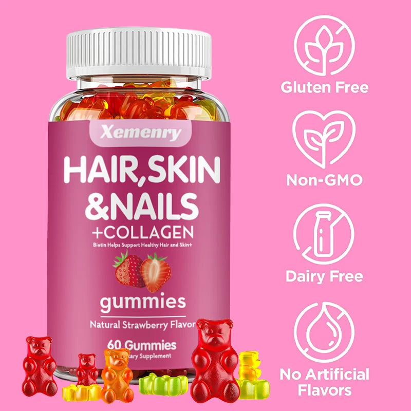 Hair, Skin & Nail Gummies: High Potency Biotin Formula