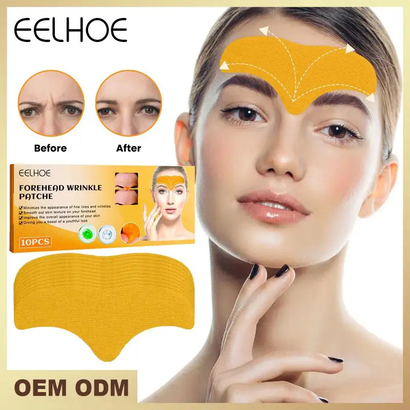 10pcs Anti-Wrinkle Forehead Line Removal Gel Patch: Firming Mask for Frown Lines