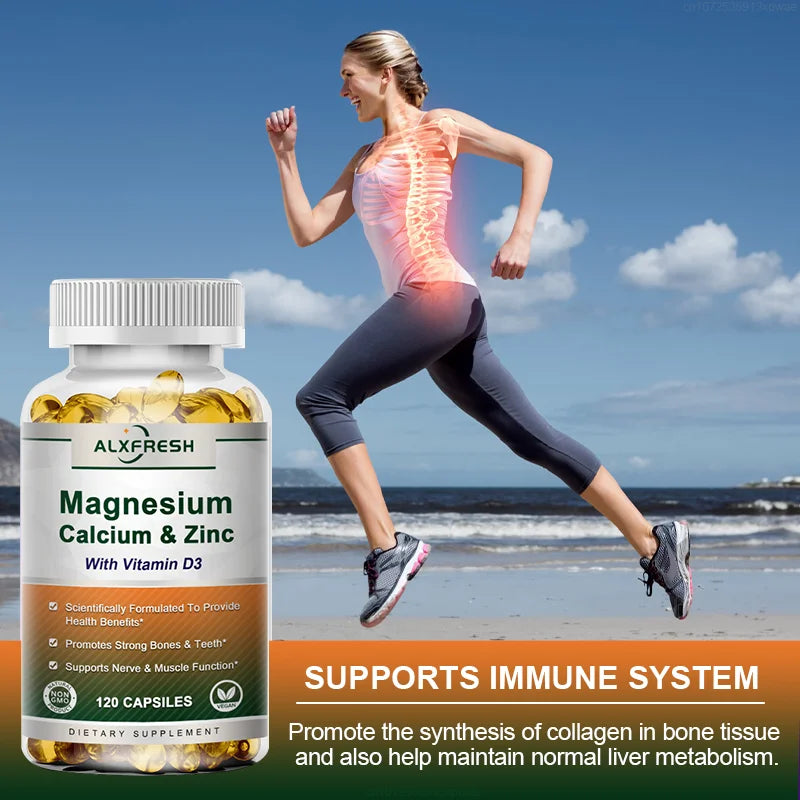 Calcium Magnesium Zinc Vitamin D3: Bone, Muscle, Nervous System Support