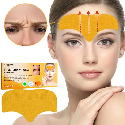 10pcs Anti-Wrinkle Forehead Line Removal Gel Patch: Firming Mask for Frown Lines