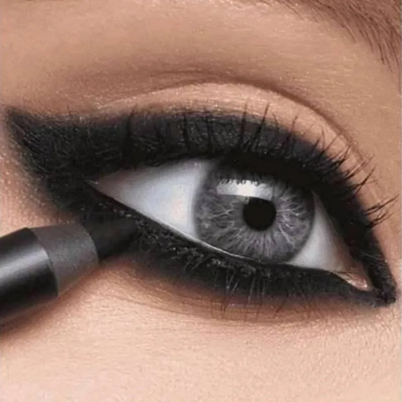 Smooth Waterproof Eyeliner Pen: Matte Black/Brown Gel, Quick-Drying, Long-Lasting