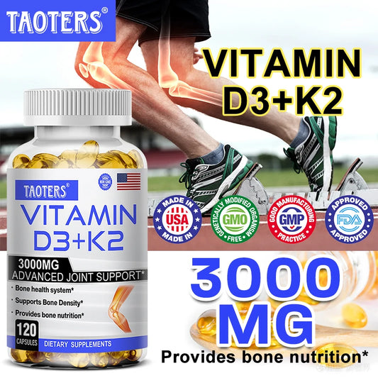 3000 mg Vitamin D3+K2 Health Supplement - Calcium Supplement for Bone Precision and Overall Health