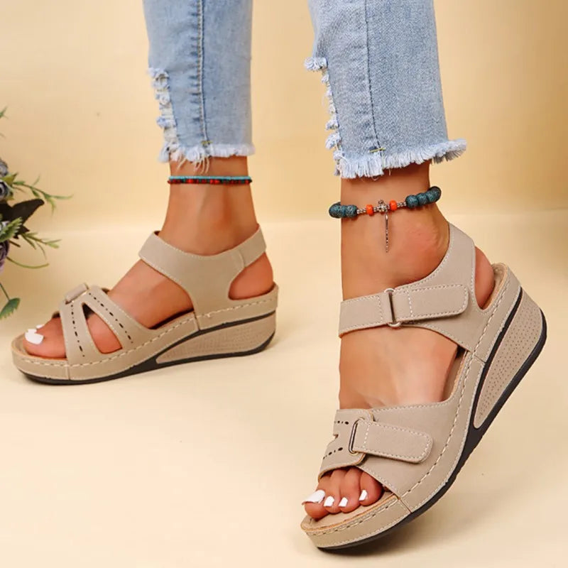 Soft Slip-On Women's Sandals: Open Toe Party Footwear for Comfortable Walking