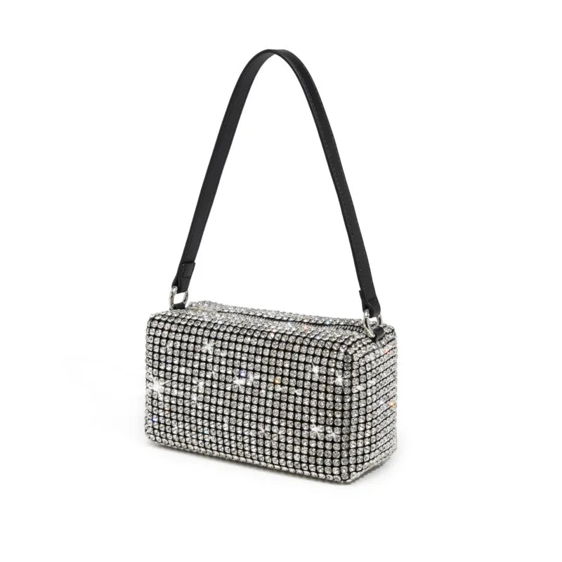 New Rhinestone Shoulder Bag. Radiate elegance with dazzling diamonds, perfect for any occasion.