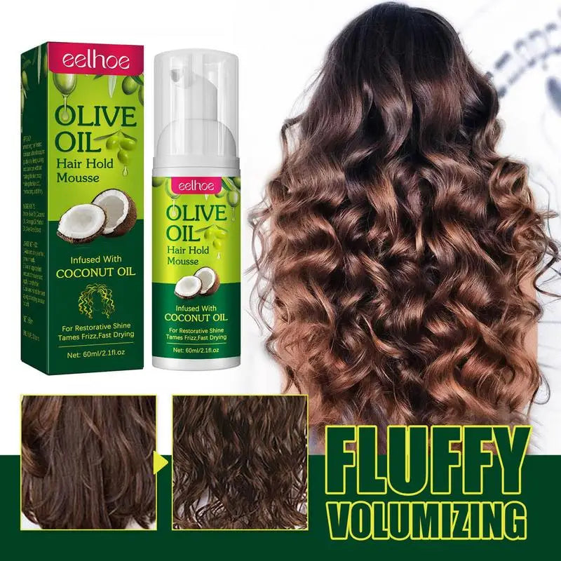 Fluffy Olive Oil Shaping Cream for Curly Hair: Hydrating and Nourishing (60ml)