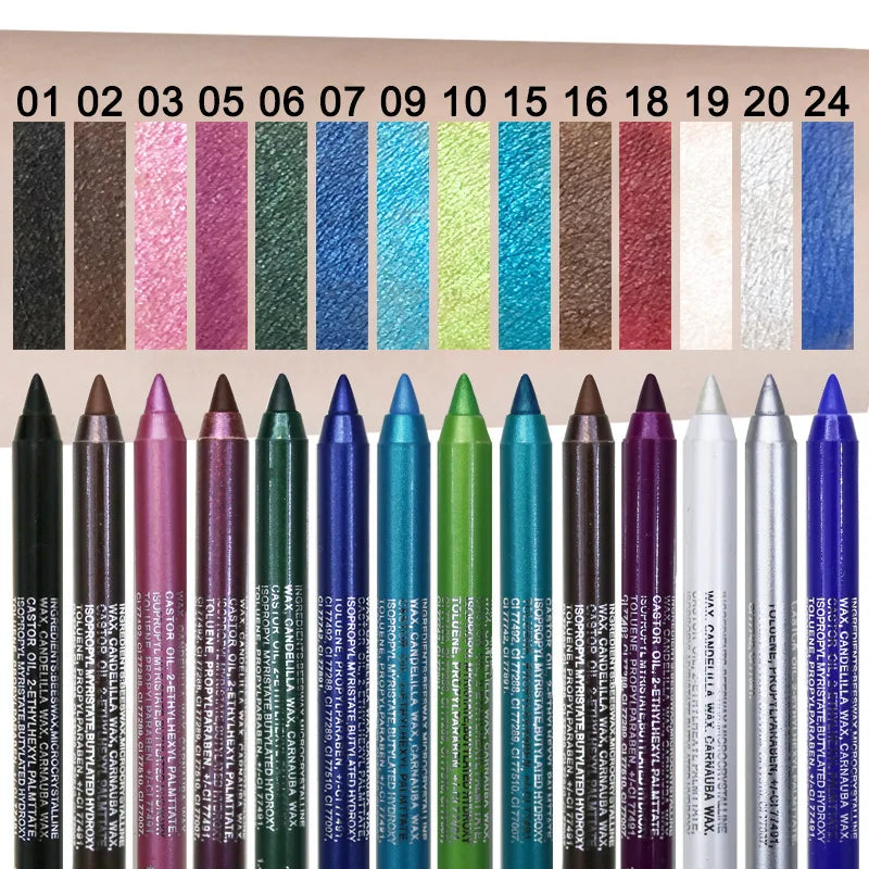 Long-lasting Waterproof Eyeliner Pencil: No Smudging, Vibrant Pigments