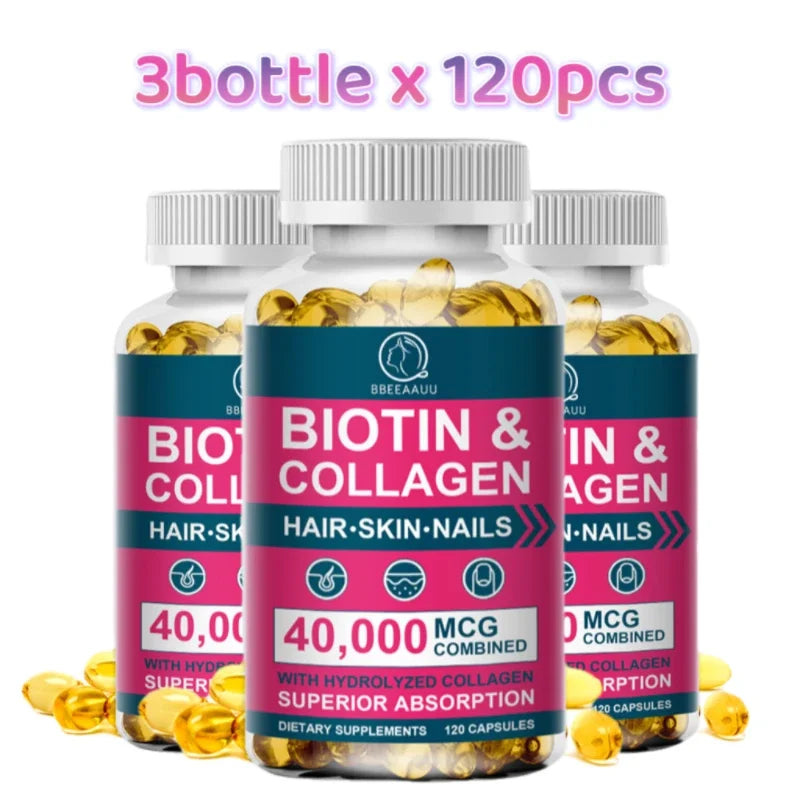 Collagen Biotin Capsules: Hair Growth & Skin Repair Support