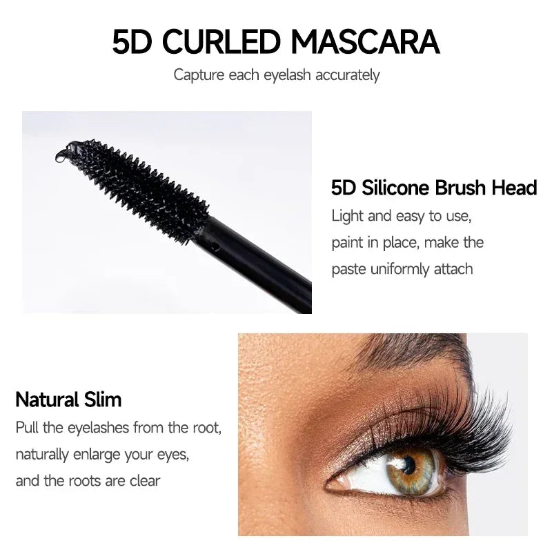 4D Silk Fiber Lash Curling Mascara: Waterproof, Thickening Black Mascara