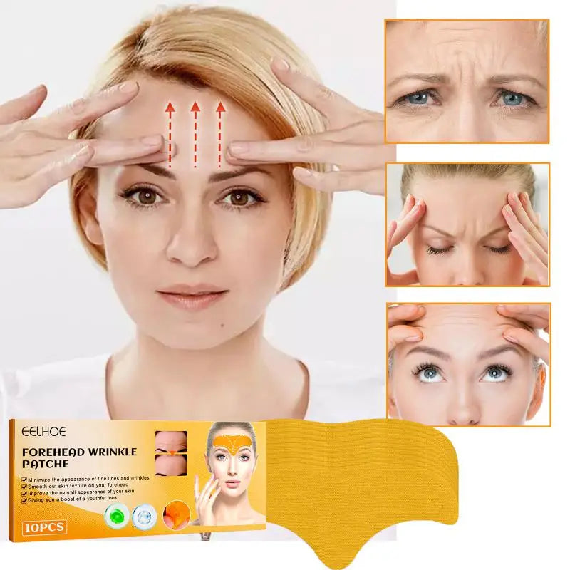 10pcs Anti-Wrinkle Forehead Line Removal Gel Patch: Firming Mask for Frown Lines