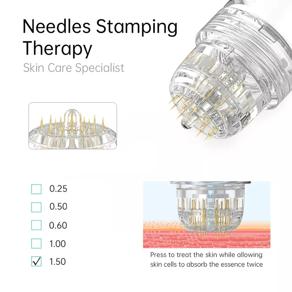 Hydra Needle HN20: Gold Derma Stamp for Micro Stamp Therapy