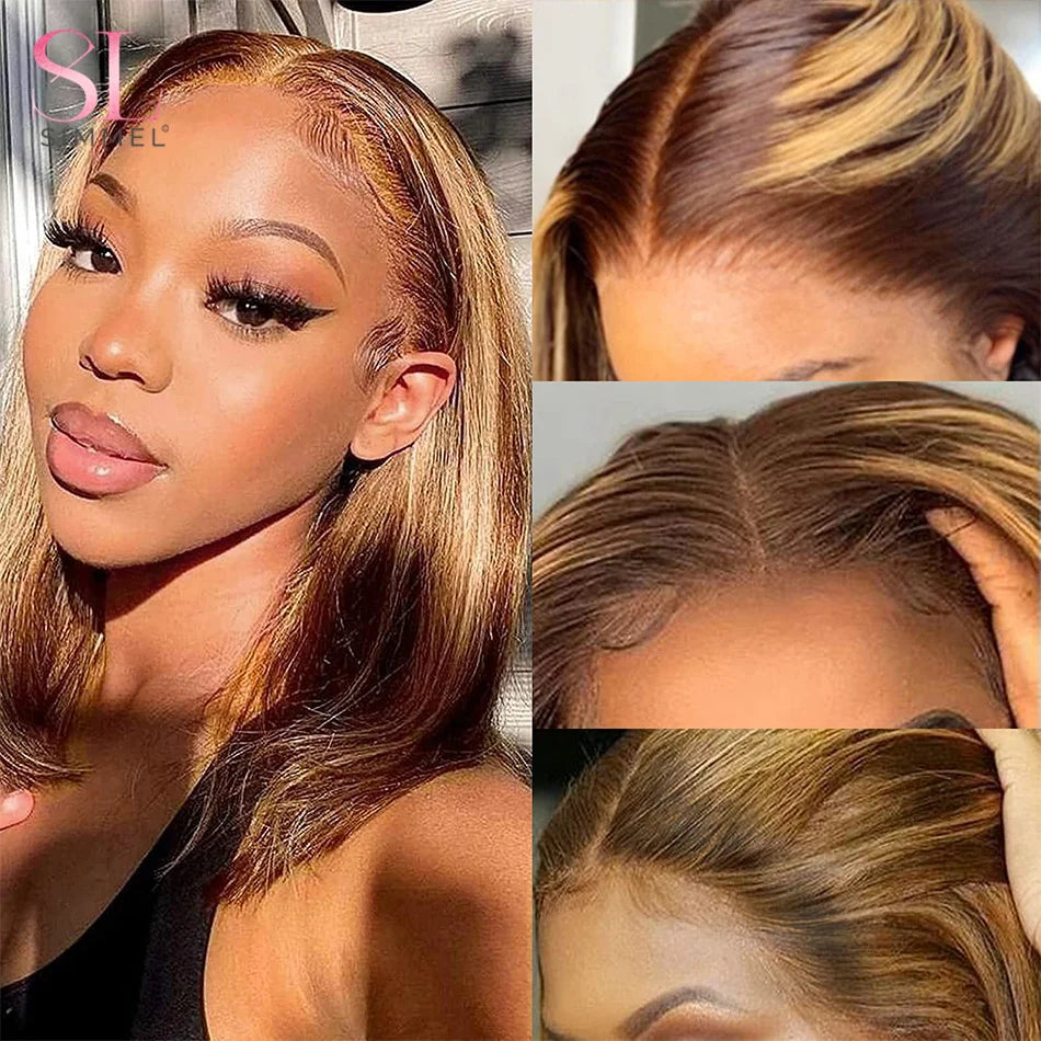 Highlight Brown Bob Wig: Remy Hai