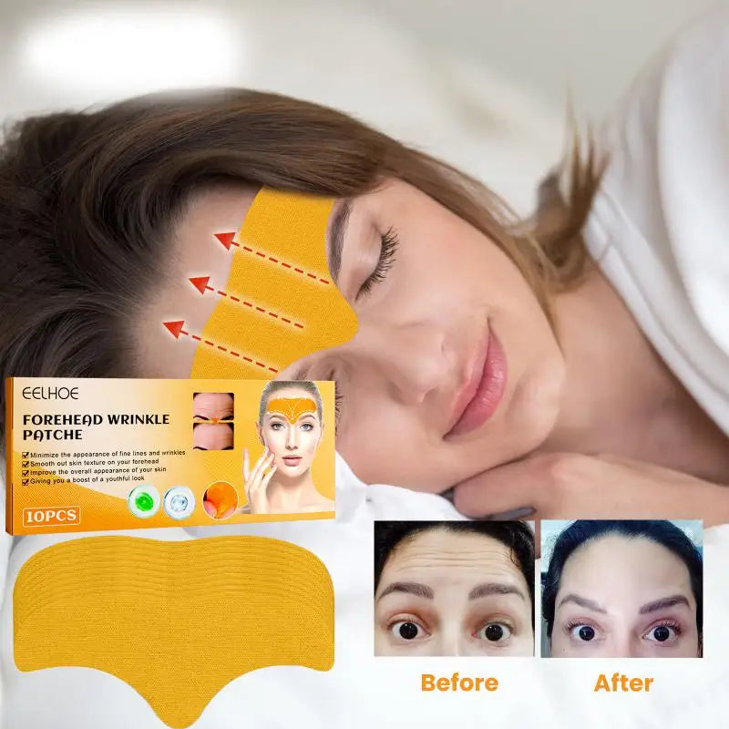 10pcs Anti-Wrinkle Forehead Line Removal Gel Patch: Firming Mask for Frown Lines