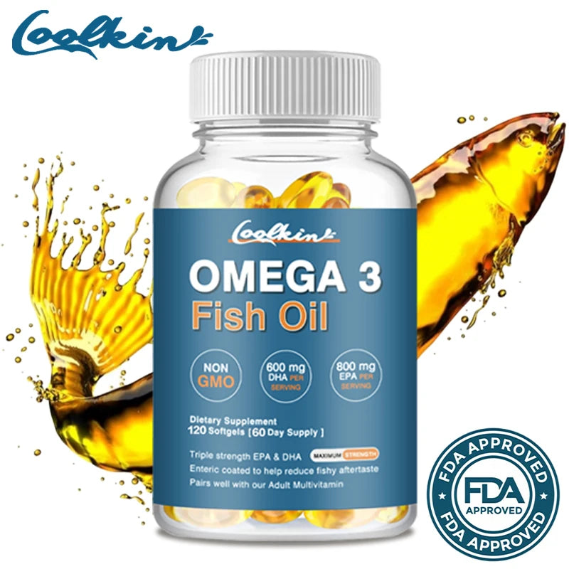 Omega 3 Fish Oil Capsules: Brain, Heart, and Eye Health Support