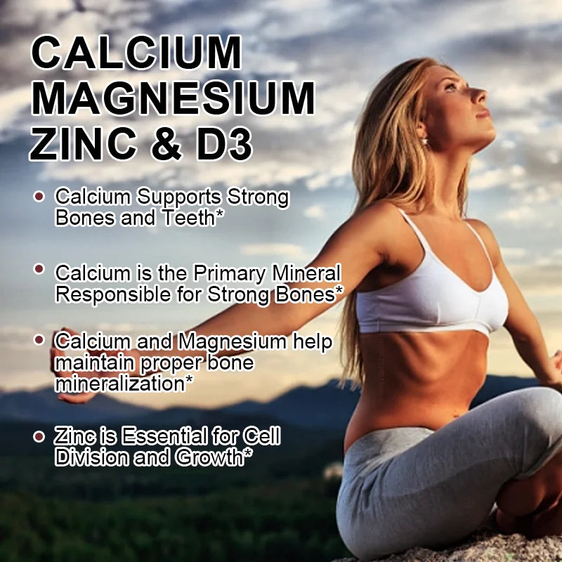 Calcium Magnesium Zinc Vitamin D3: Bone, Muscle, Nervous System Support