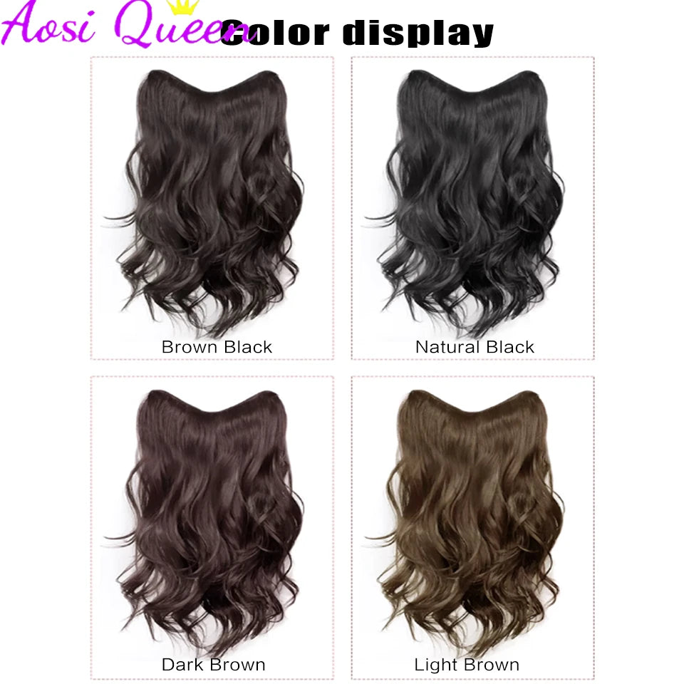 AS Wig: Seamless One-Piece French Curl Extensions for Women, Invisible Curling Piece to Boost Volume